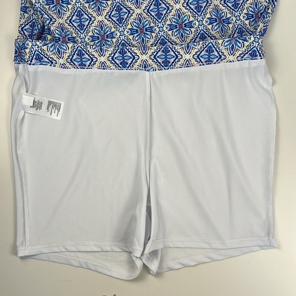 Rafaella Tile Floral Skirt Skort with Charm Blue and White Size XL - Picture 6 of 15